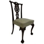 Chippendale design mahogany dining chair