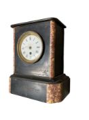 French Belgium slate and marble clock