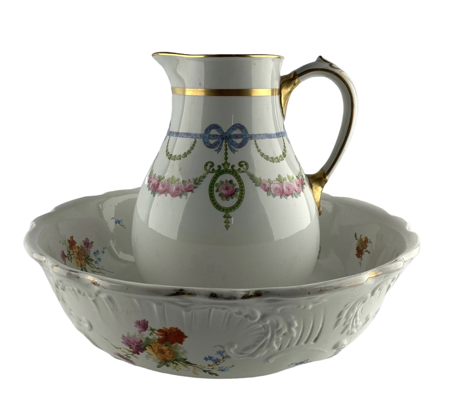 Doulton Burslem floral wash bowl - Image 3 of 3