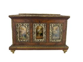 Mid-19th century kingwood casket