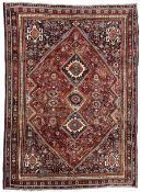Persian Qashqai red ground rug