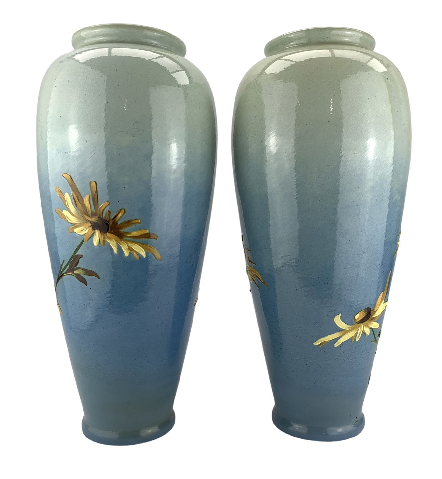 Pair of Burmantofts Faience vases - Image 2 of 5