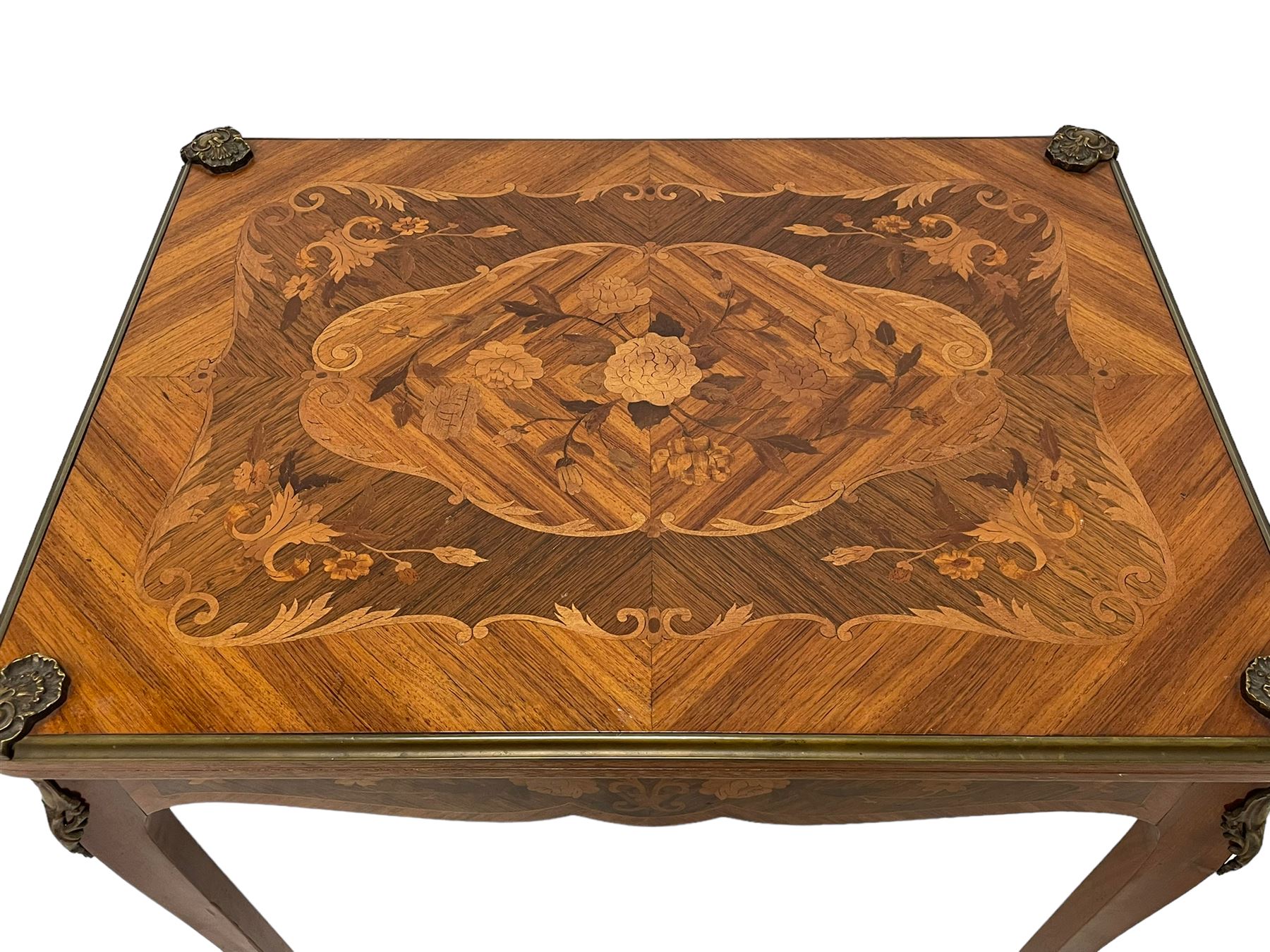 Mid-20th century Kingwood and rosewood card or games table - Image 6 of 10