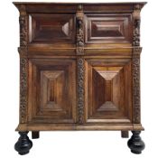 17th century Dutch rosewood and oak ‘Zeeuwse Kast’ or cupboard