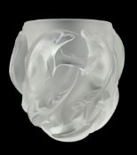 Lalique Oceania crystal glass vase