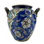 Burmantofts Faience twin-handled Anglo-Persian vase