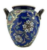 Burmantofts Faience twin-handled Anglo-Persian vase