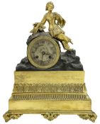 French early 19th century 8-day mantle clock