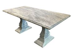 Classical Grecian design grey and orange veined marble centre table