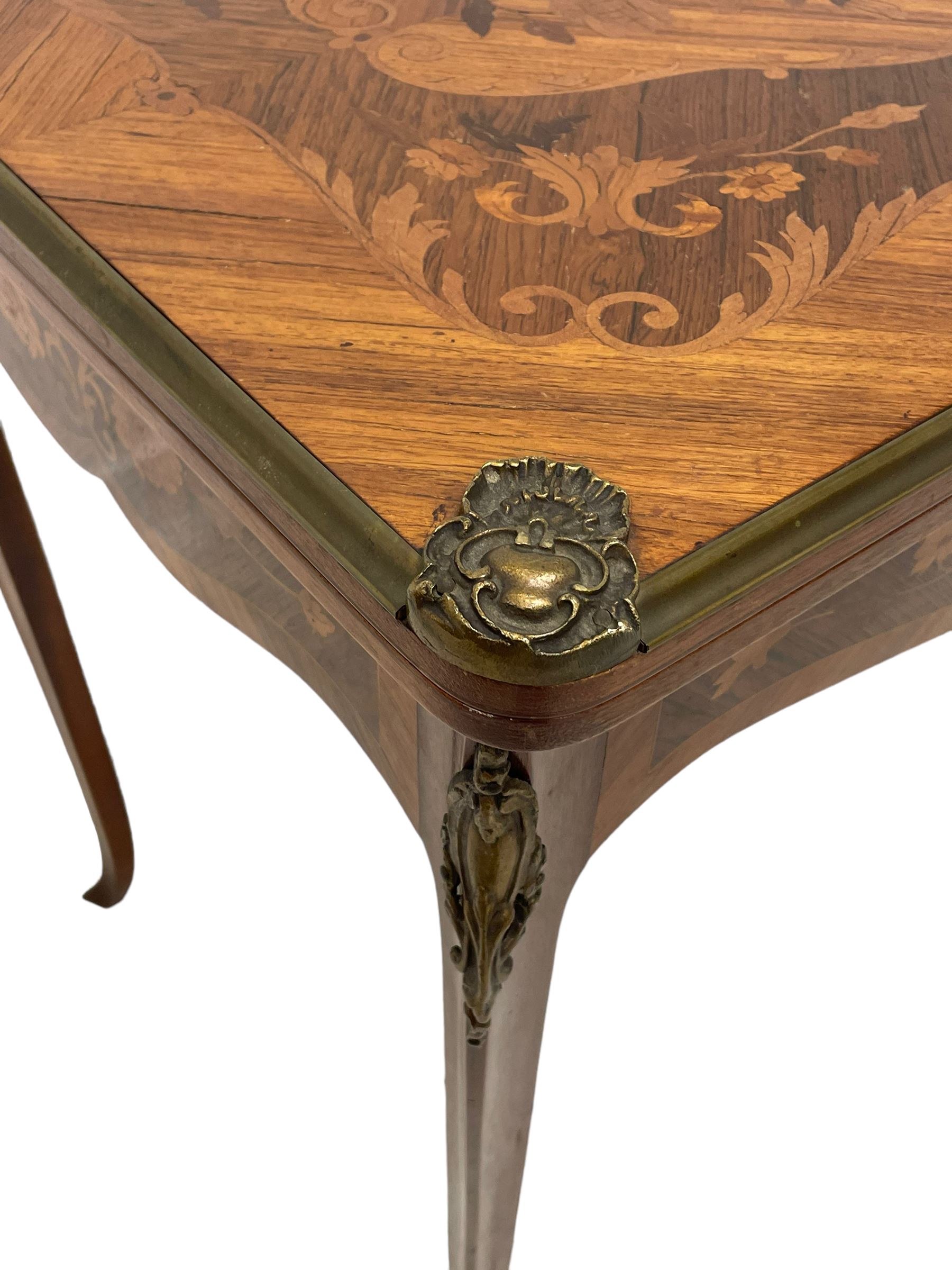 Mid-20th century Kingwood and rosewood card or games table - Image 5 of 10