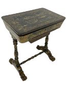 Early 19th century Chinoiserie work or sewing table