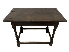 17th century oak side table