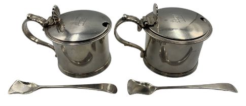 Pair of George V silver mustards