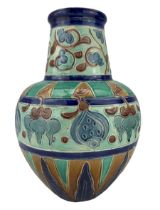 Burmantofts Faience partie-colour vase