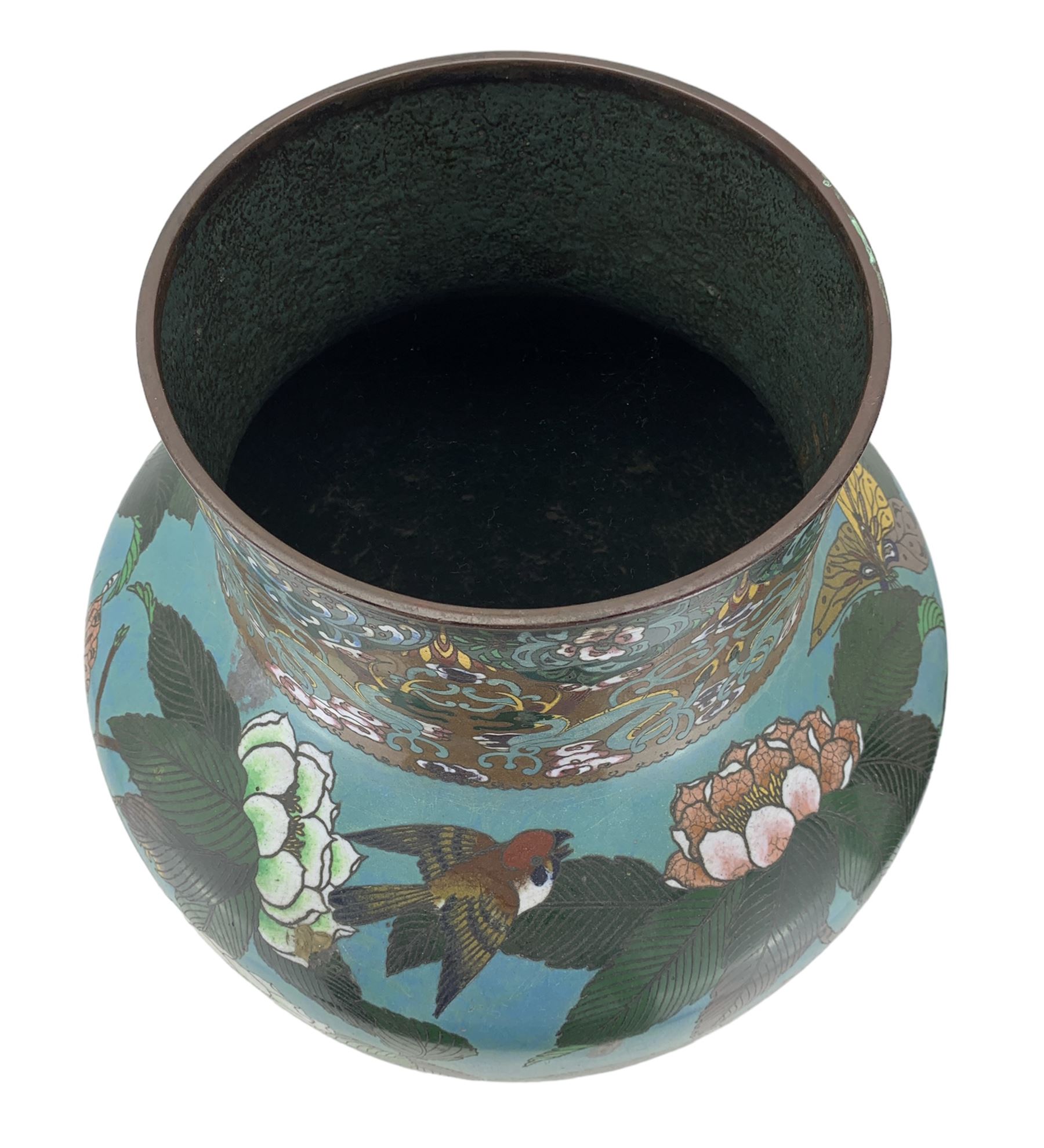 Late 19th century Japanese cloisonne floor vase - Image 3 of 8