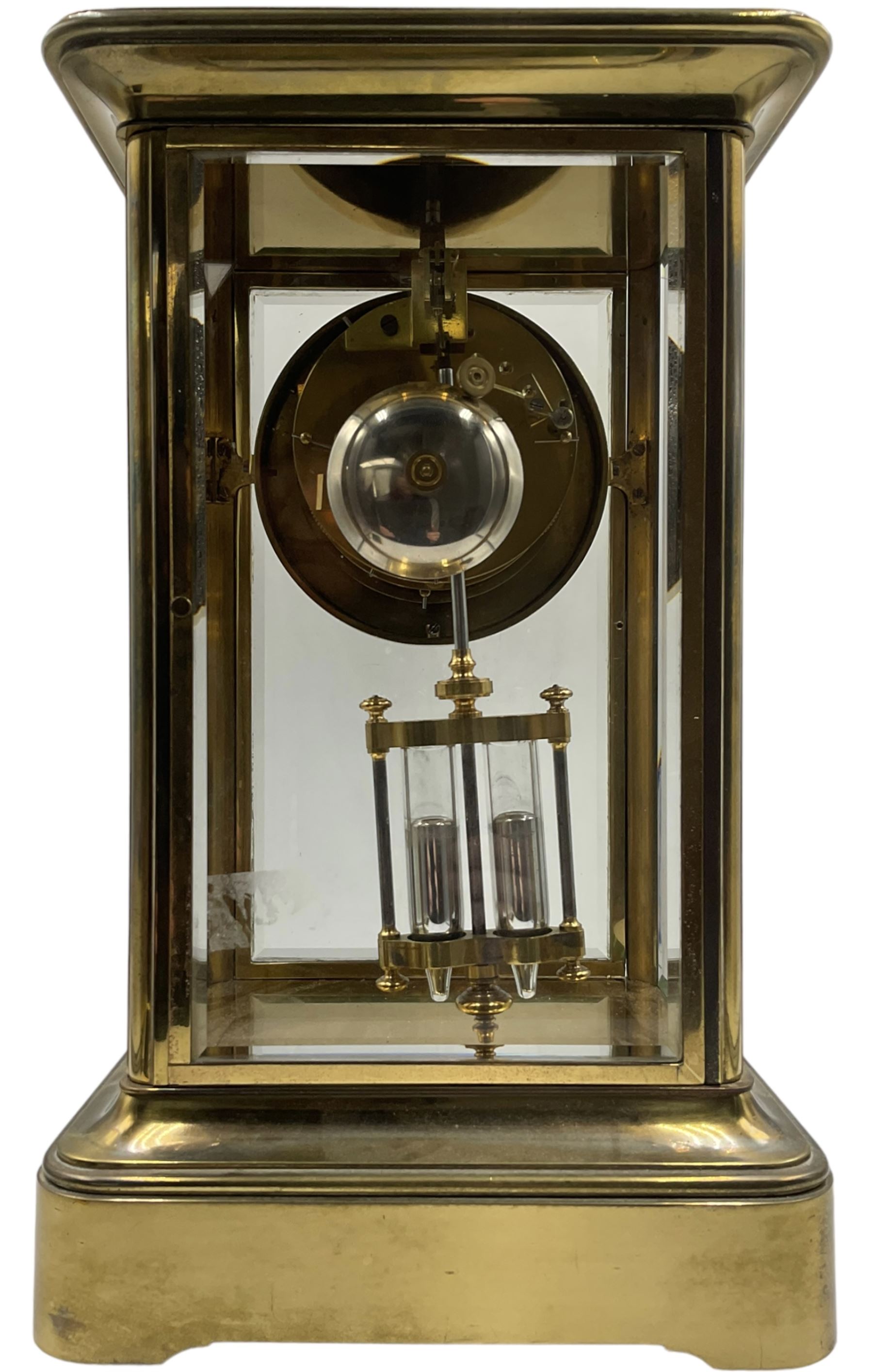 French - late 19th century 8-day four glass clock c 1890 - Image 4 of 9