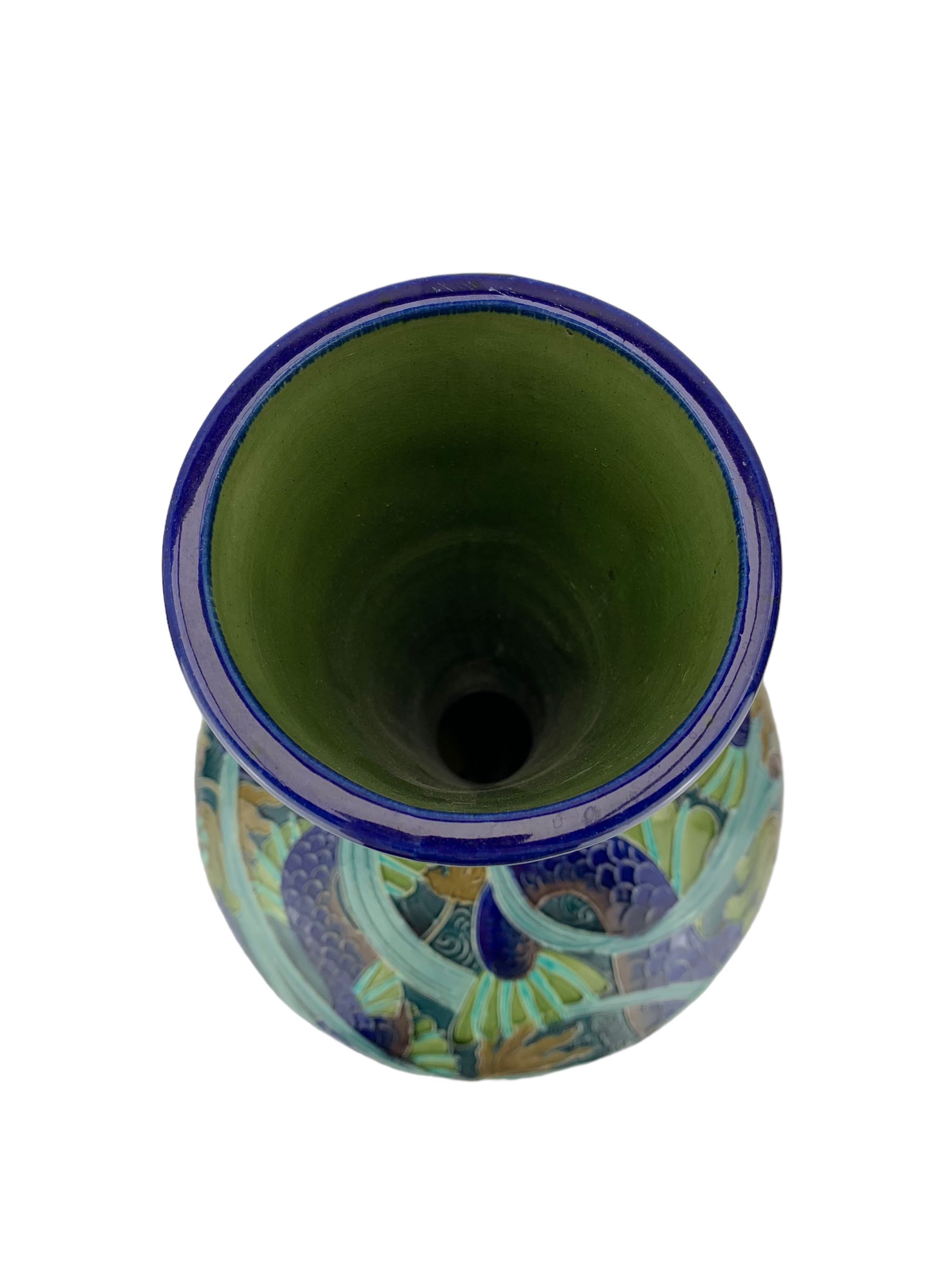 Large Burmantofts Faience partie-colour vase - Image 5 of 6