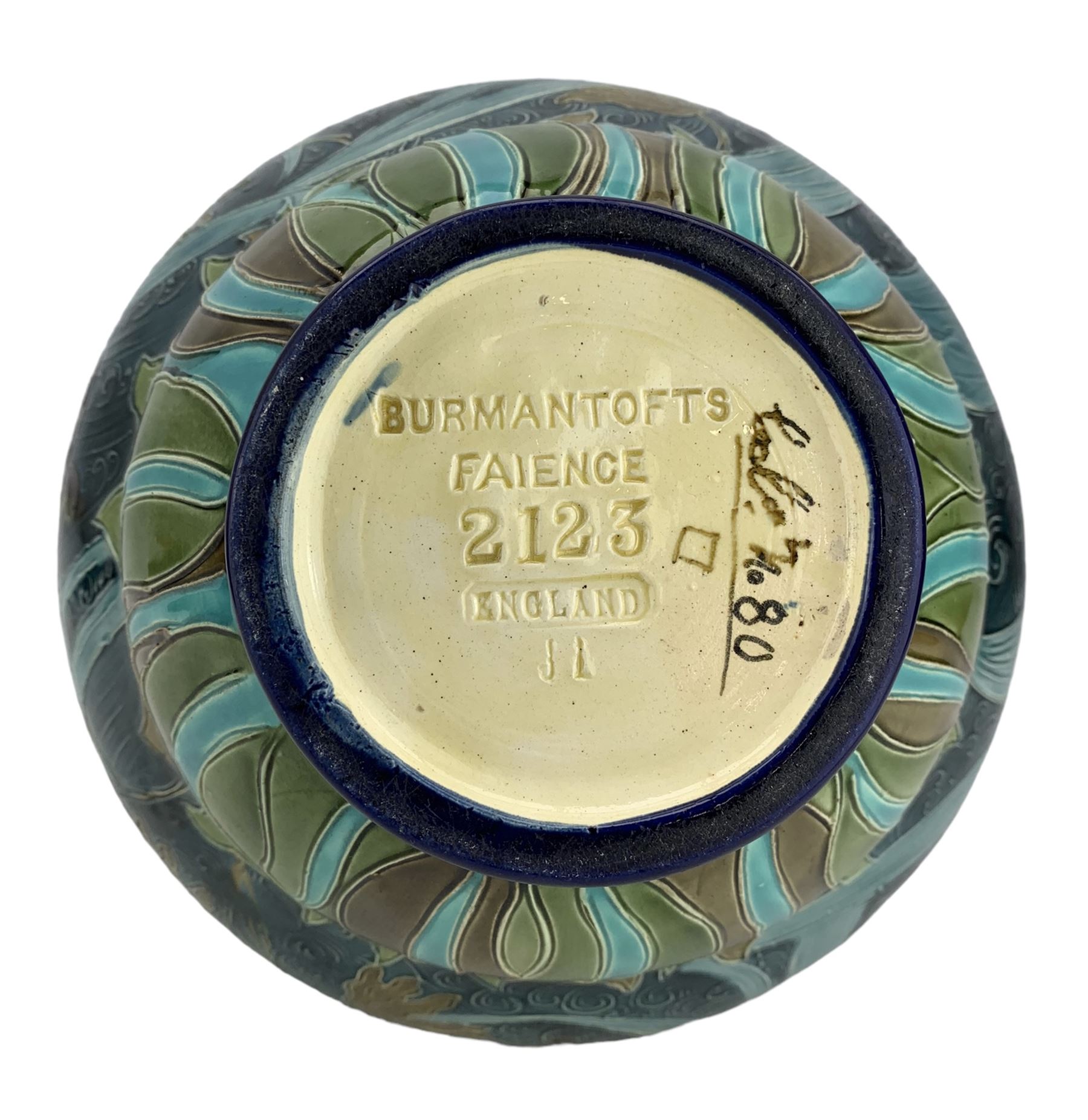 Large Burmantofts Faience partie-colour vase - Image 6 of 6