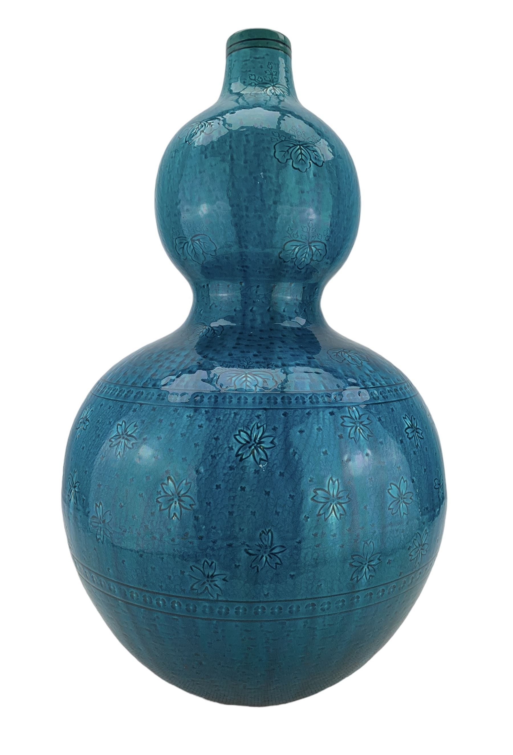 Burmantofts Faience turquoise-glaze vase - Image 2 of 4