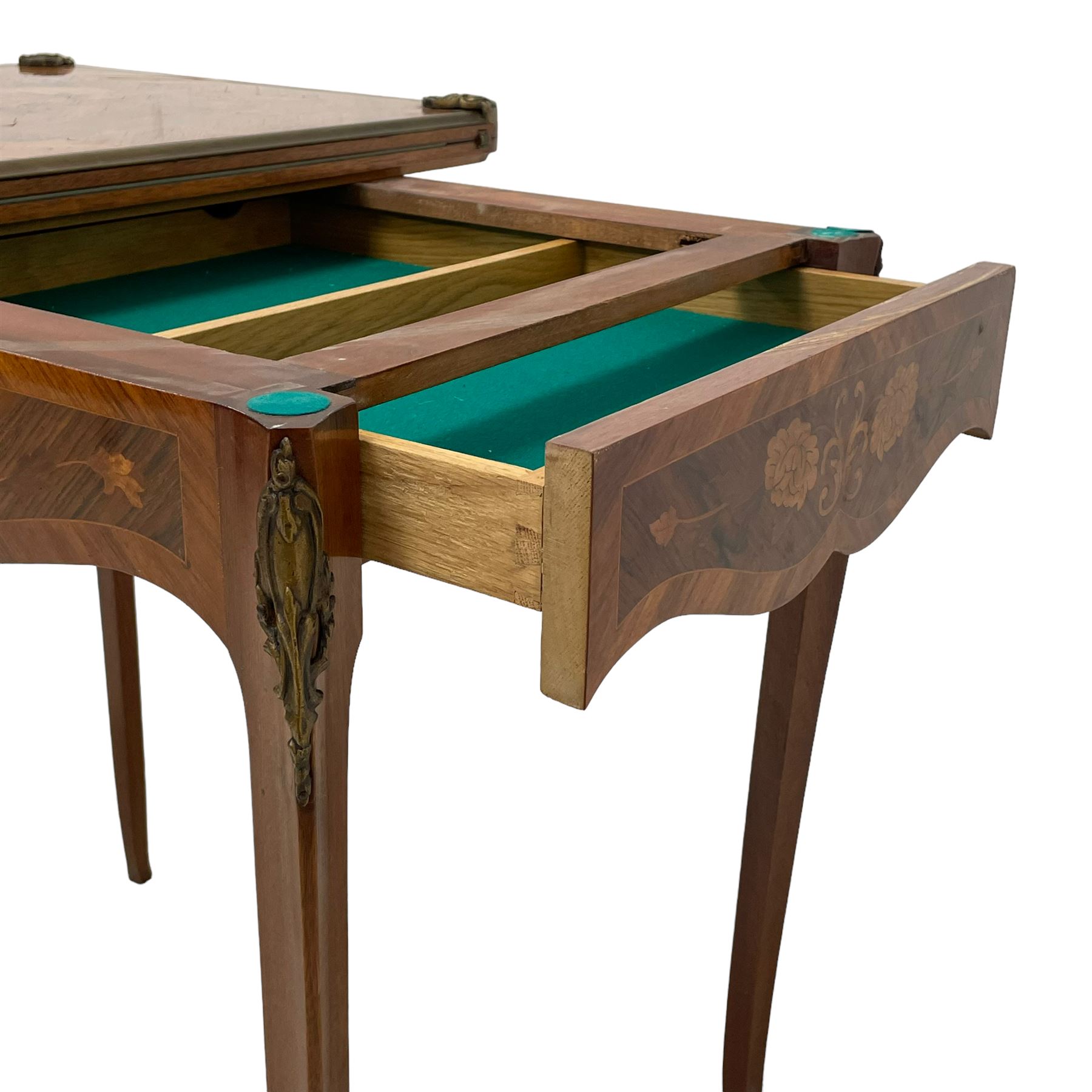 Mid-20th century Kingwood and rosewood card or games table - Image 10 of 10