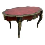 Mid-20th century French Empire design ebonised and mahogany centre table