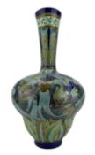 Large Burmantofts Faience partie-colour vase