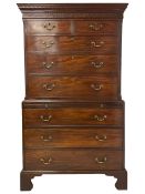 George III mahogany chest-on-chest