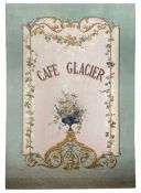 Large 19th/ early 20th century Art Nouveau 'Café Glacier' advertising wall hanging