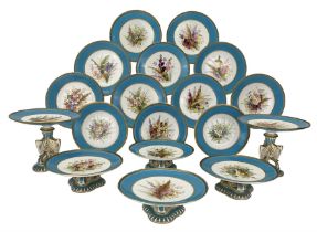 Victorian Royal Worcester porcelain dessert service circa 1877