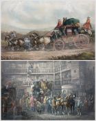 After Charles Cooper Henderson (British 1803-1877): 'The Olden Time' and 'Pulling Up to Un-Skid'
