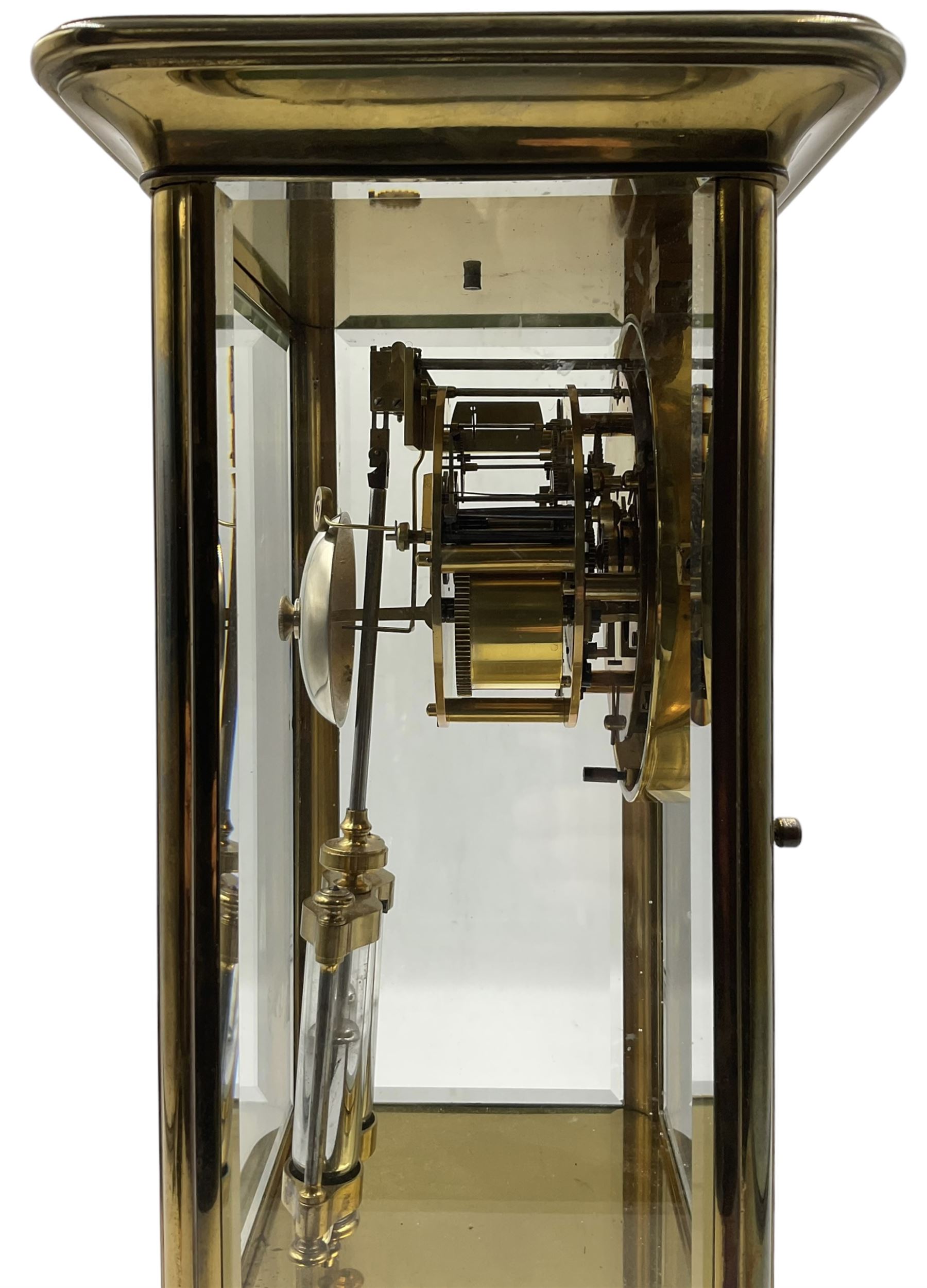 French - late 19th century 8-day four glass clock c 1890 - Image 5 of 9