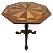 Georgian design mahogany tripod specimen table