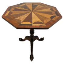 Georgian design mahogany tripod specimen table
