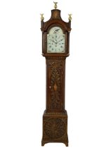 Late 18th century - 8-day longcase in a later carved oak case