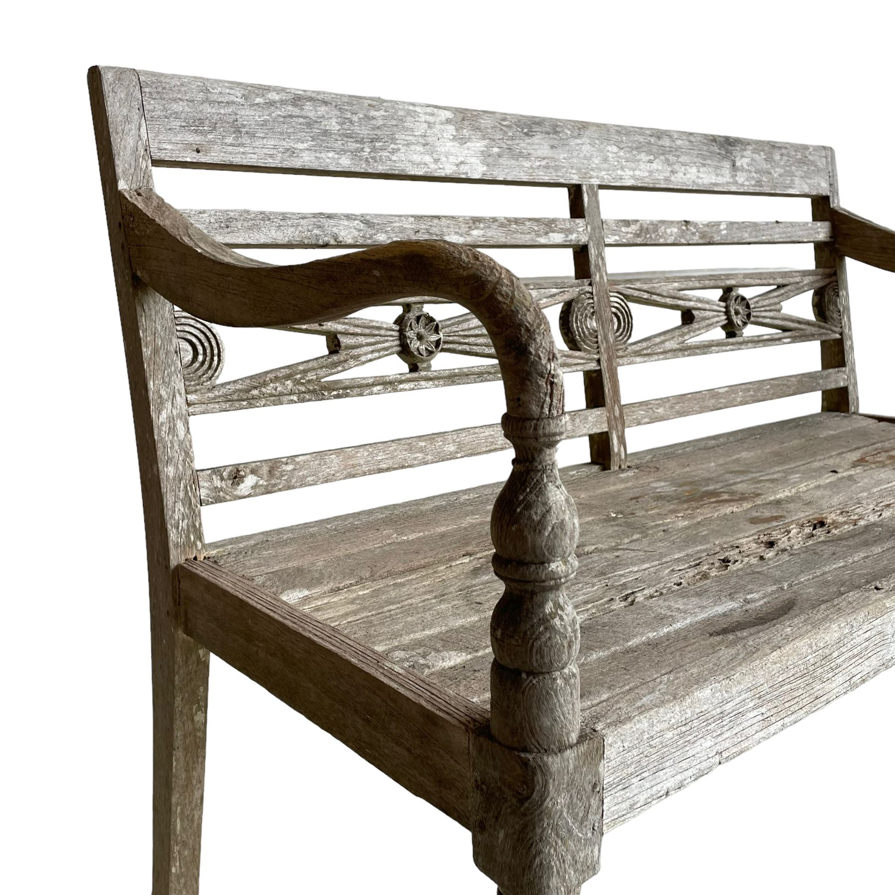 Regency Revival - teak two-seat garden bench - Image 7 of 11