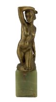 Art Deco style bronze figure of a female nude