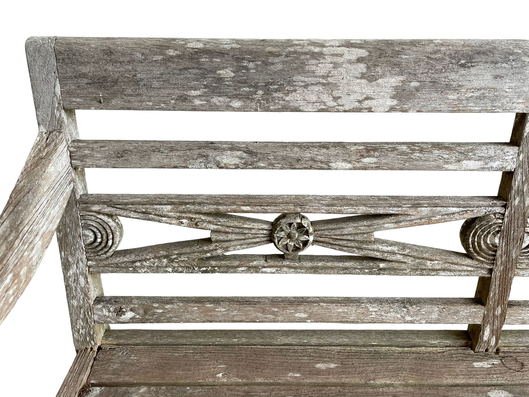 Regency Revival - teak two-seat garden bench - Image 4 of 11