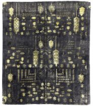 Persian Shiraz dark indigo ground rug