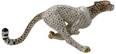 Herend model of a large running Cheetah