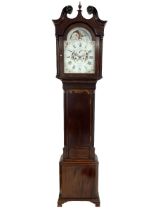 Alexander Frazer of Comber - late 18th century Irish mahogany 8-day longcase with a painted dial and
