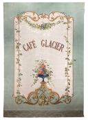 Large 19th/ early 20th century Art Nouveau 'Café Glacier' advertising wall hanging