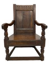 17th century oak Wainscot armchair