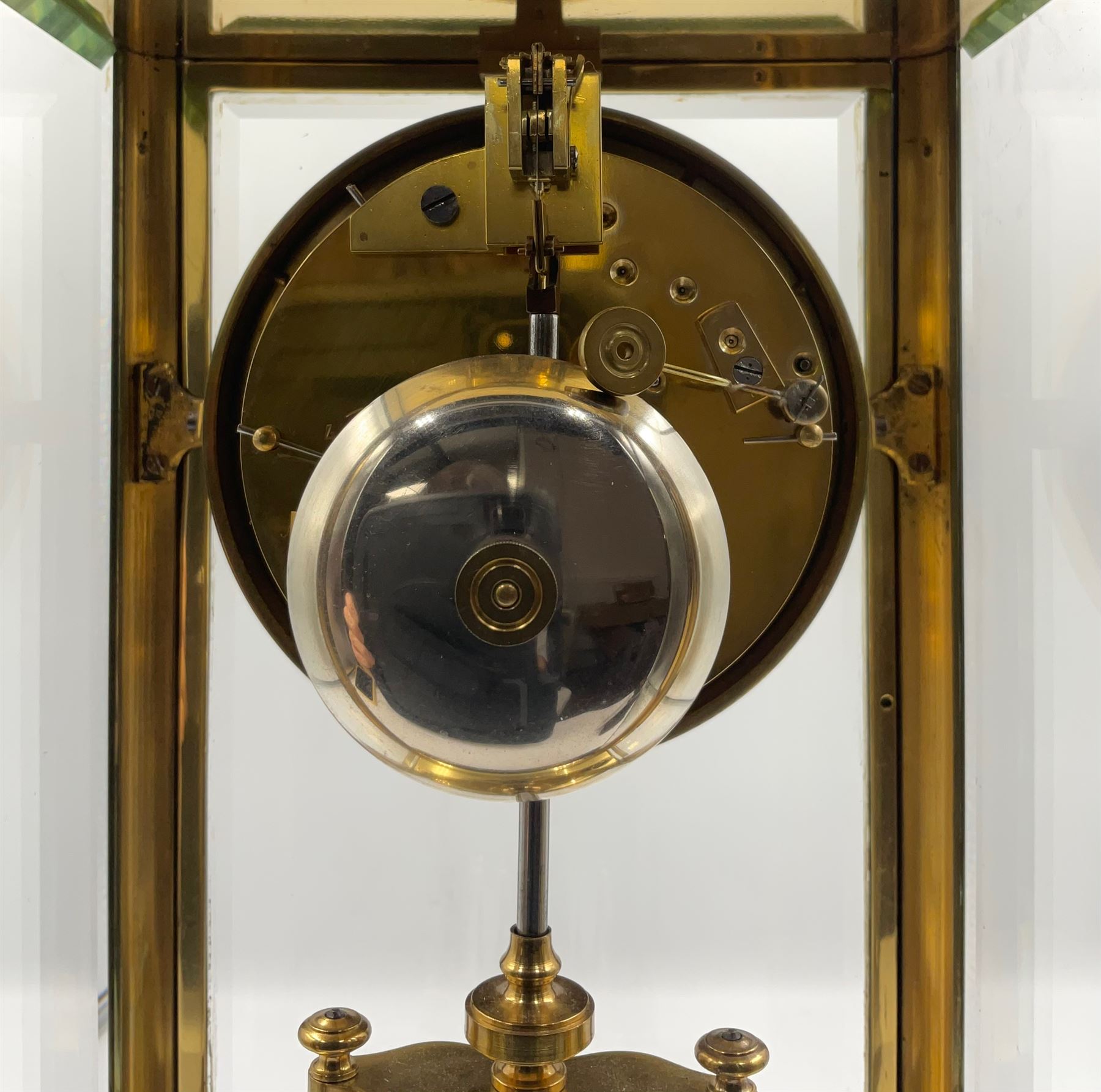 French - late 19th century 8-day four glass clock c 1890 - Image 7 of 9