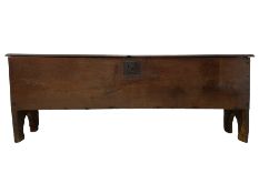 17th century 6' 2'' oak six plank sword chest