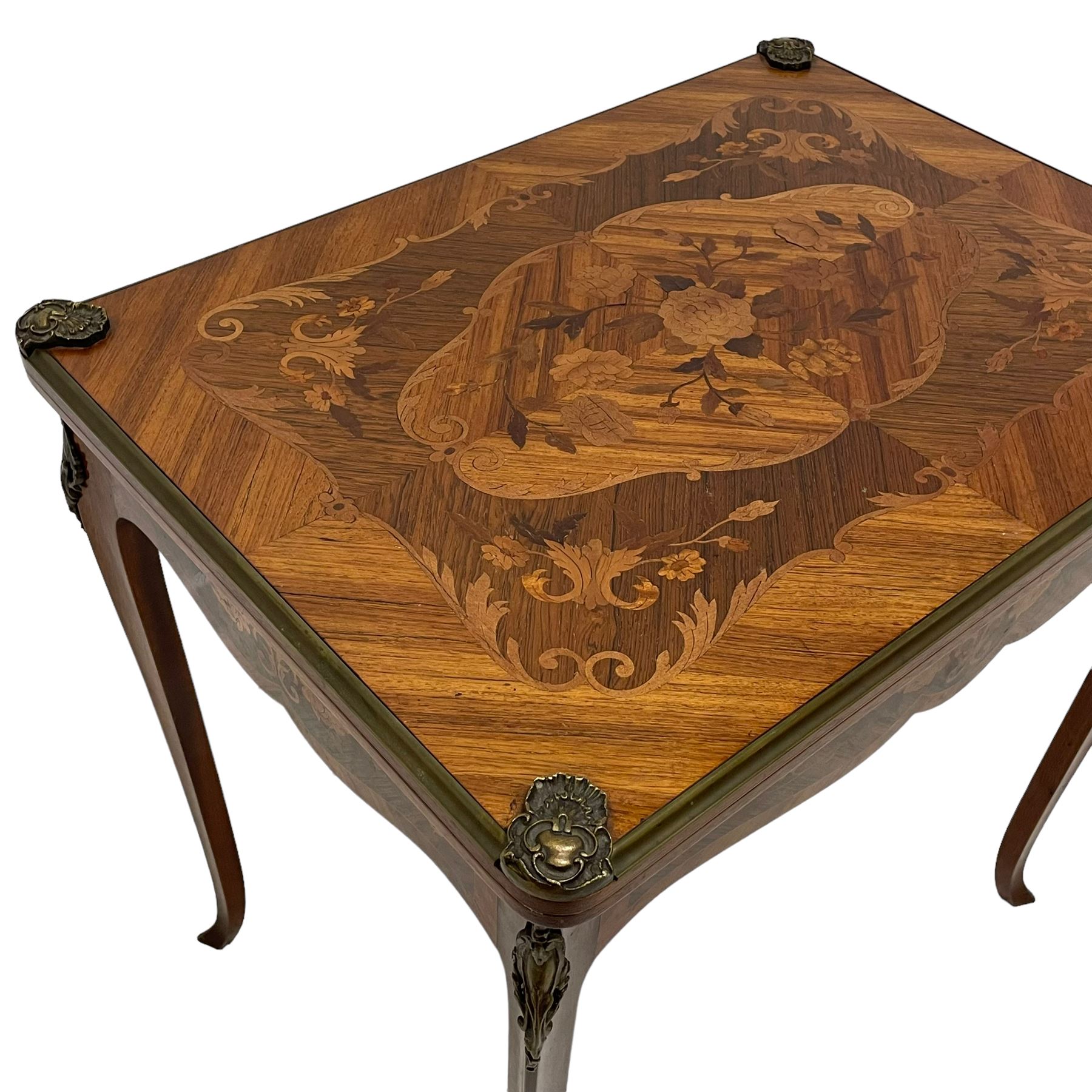 Mid-20th century Kingwood and rosewood card or games table - Image 4 of 10