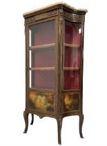 Mid-to-late 20th century French mahogany Vernis Martin design display cabinet