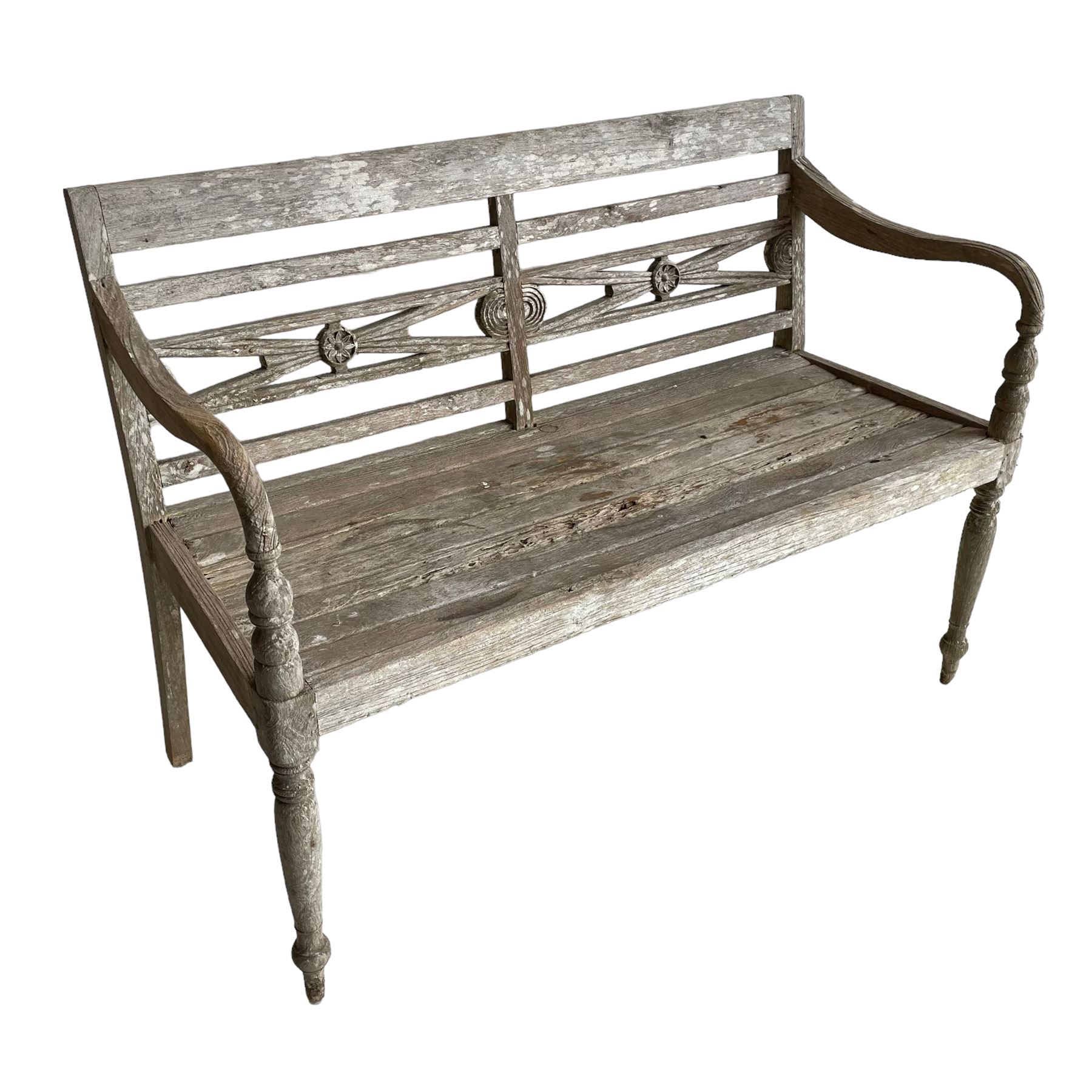 Regency Revival - teak two-seat garden bench - Image 9 of 11