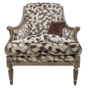 French design hardwood framed armchair