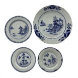 18th century Chinese Export porcelain blue and white charger