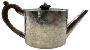 George III silver bachelors teapot